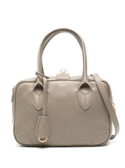Golden Goose Zipped Leather Tote Bag In Green