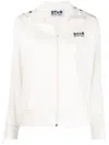 Golden Goose Zipped Sweatshirt With Grosgrain Strip And Stars Clothing In White