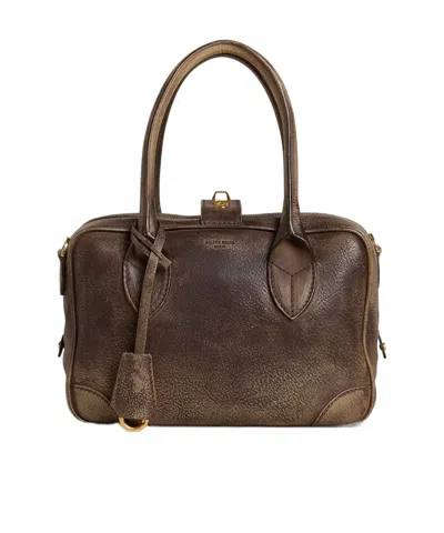 Golden Goose Zipper Shoulder Bag In Green