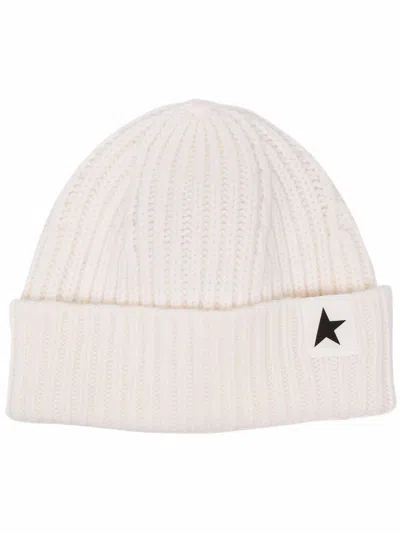 Golden Goose White Star Beanie Hat