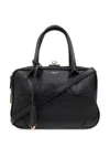 Golden Goose Life Black Sheepskin Bag And Gold Details