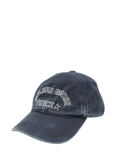 Golden Goose -style Cotton Mini Hat For Women In Blue