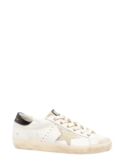 Golden Goose -style Cow Leather Side Star Sneaker With Contrast Heel Tab In Multi