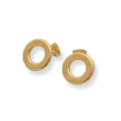 Golden Horn Jewellery Women's Gold Timeless Circle Stud Earrings