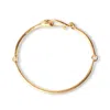 Golden Horn Jewellery Women's Ouroboros Snake Gold Plated Bracelet