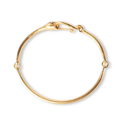 Golden Horn Jewellery Women's Ouroboros Snake Gold Plated Bracelet