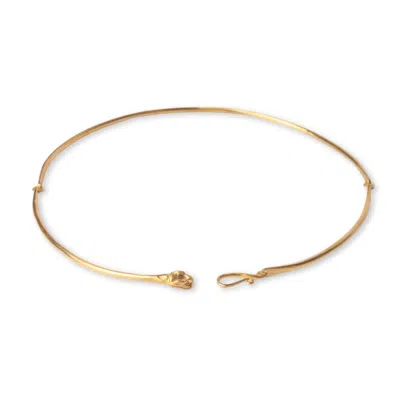 Golden Horn Jewellery Women's Ouroboros Snake Gold Plated Choker Necklace