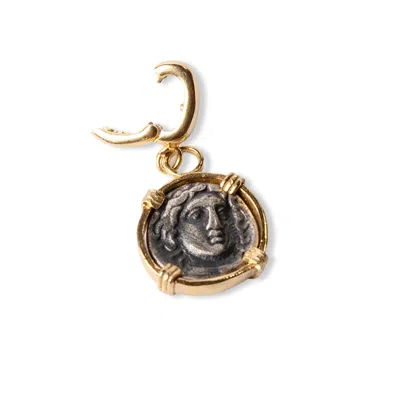 Golden Horn Jewellery Women's Silver Ancient Medusa Coin Clip-on Pendant