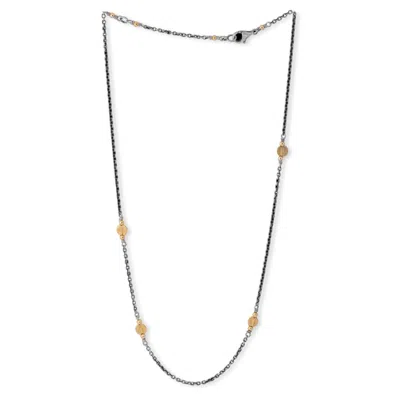 Golden Horn Jewellery Women's Silver Golden Sunsets Chain Necklace