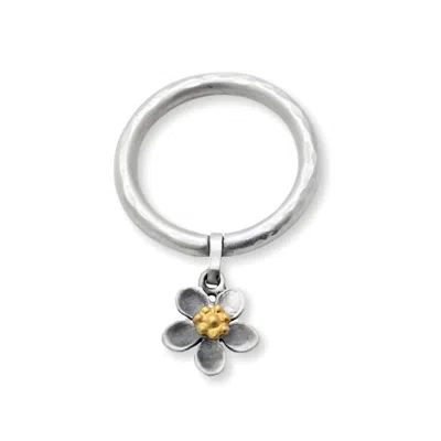 Golden Horn Jewellery Women's Silver Mini Flower Ring