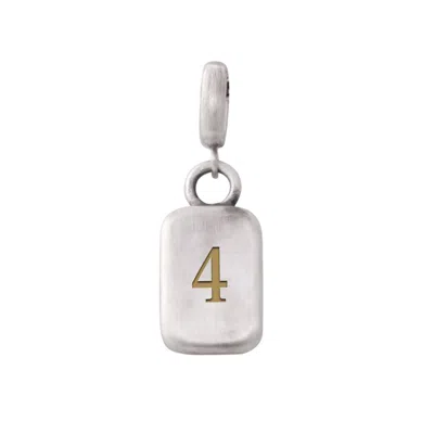 Golden Horn Jewellery Women's Silver Number Four Numerology Pendant