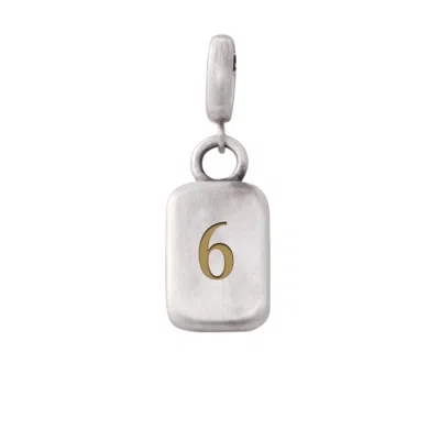 Golden Horn Jewellery Women's Silver Number Six Numerology Pendent