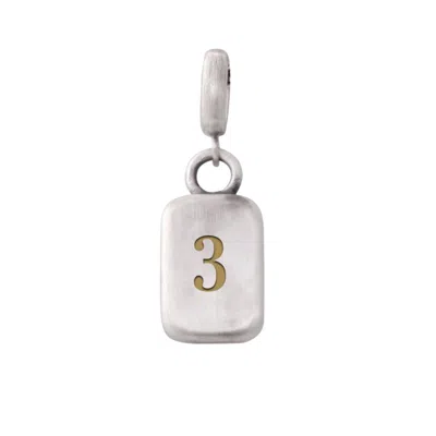 Golden Horn Jewellery Women's Silver Number Three Numerology Pendant