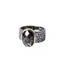 Golden Horn Jewellery Women's Silver Orlando Smoky Quartz Ring
