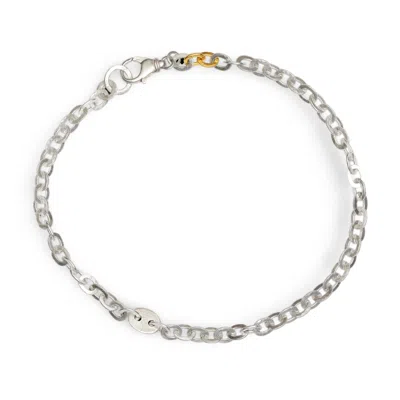 Golden Horn Jewellery Women's Silver Sister And Brother Chunky Chain Necklace