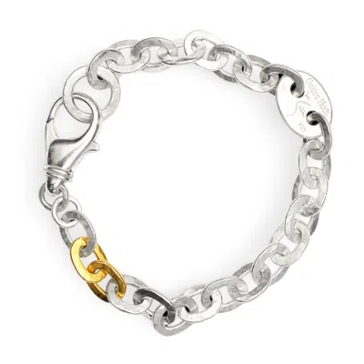 Golden Horn Jewellery Women's Silver Sister Chunky Chain Bracelet