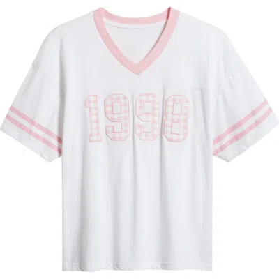 Golden Hour 1998 Appliqué Cotton Graphic T-shirt In White