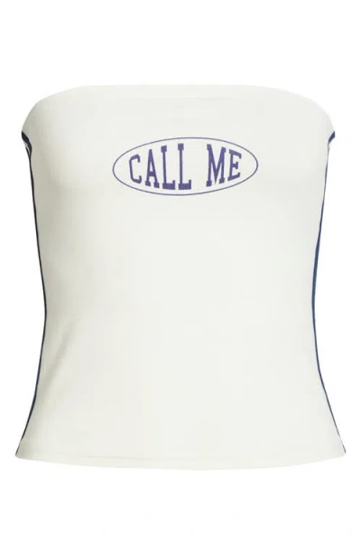 Golden Hour Call Me Y2k Tube Top In White