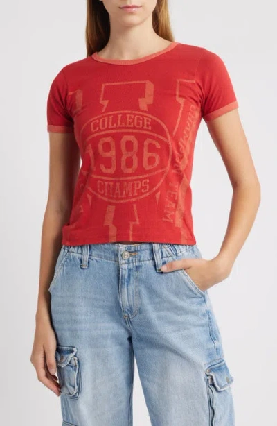 Golden Hour Champs Cotton Graphic T-shirt In Orange
