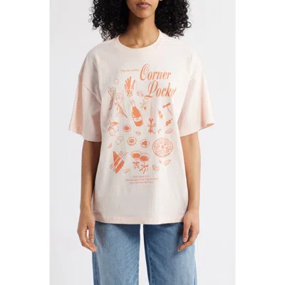 Golden Hour Corner Pocket Graphic T-shirt In Rose Quartz