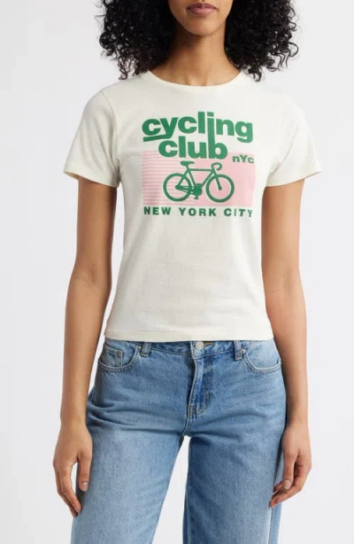 Golden Hour Cycling Club Graphic T-shirt In Marshmallow