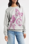 Golden Hour Eight Ball Collage Graphic Sweatshirt In Red