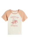 Golden Hour Giddy Up Cowgirl Graphic T-shirt In Ivory/ Orange