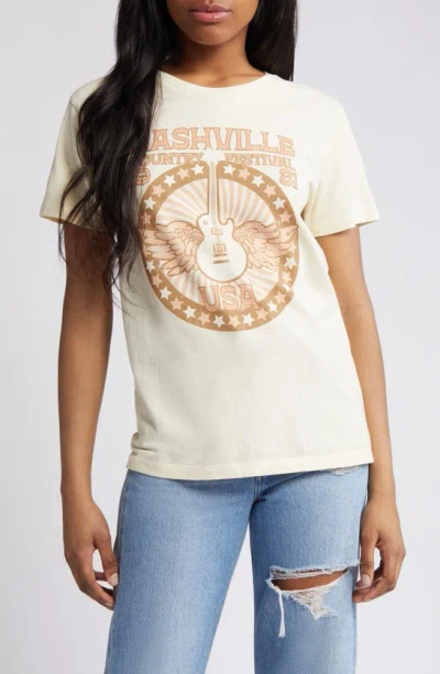 Golden Hour Nashville Cotton Graphic T-shirt In Beige