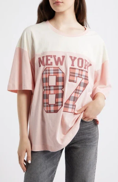 Golden Hour New York 87 Cotton T-shirt In Pink