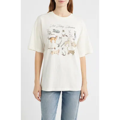 Golden Hour Not Today, Human Cotton Graphic T-shirt In White