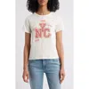 Golden Hour Nyc Bows Cotton Graphic T-shirt In Marshmallow