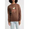 Golden Hour Peanuts® Snoopy Jack O' Lantern Fleece Graphic Sweatshirt In Brown