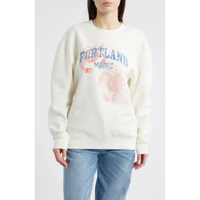 Golden Hour Portland Maine Graphic Sweatshirt In Marshmallow