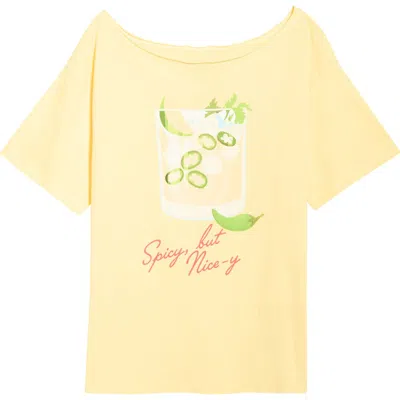 Golden Hour Spicy Marg Graphic T-shirt In Yellow