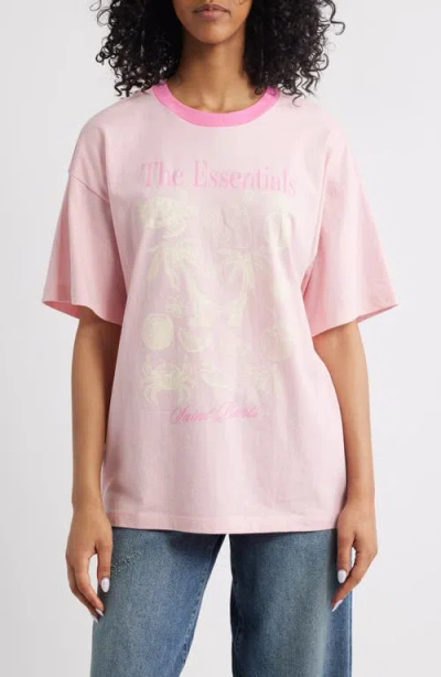 Golden Hour The Essentials St. Barts Graphic T-shirt In Pink