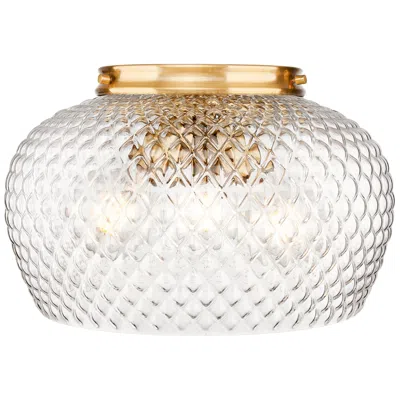Golden Lighting Adeline 14" Wide Modern Brushed Gold 3-light Ceiling Light