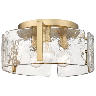 Golden Lighting Aenon 15" Wide Brushed Champagne Bronze Ceiling Light