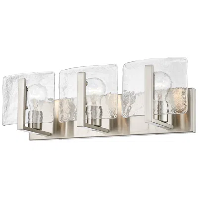 Golden Lighting Aenon 21 3/4" Wide Vanity Light In Pewter With Hammered Water Glass