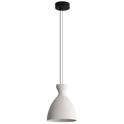 Golden Lighting Aethera 10" Led Pendant In White Sandstone Cement