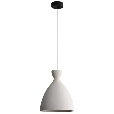 Golden Lighting Aethera 14" Led Pendant In White Sandstone Cement