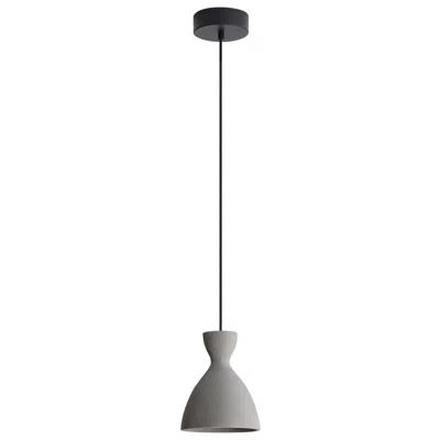 Golden Lighting Aethera 7" Led Pendant In Grey Cement
