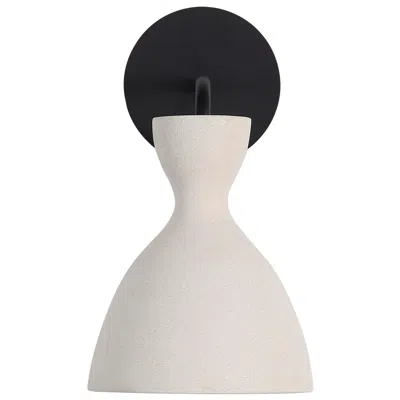 Golden Lighting Aethera Led 7" Wall Sconce - Outdoor In White Sandstone Cement