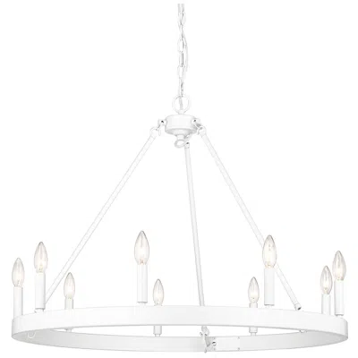 Golden Lighting Alastair 32" Wide Chandelier In Matte White