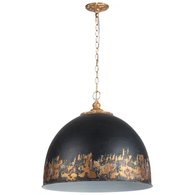 Golden Lighting Alison 5-light Pendant In Vintage Gold With Antique Matte Navy