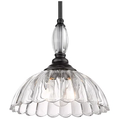 Golden Lighting Audra 11 3/4" Wide Matte Black Bowl Mini Pendant