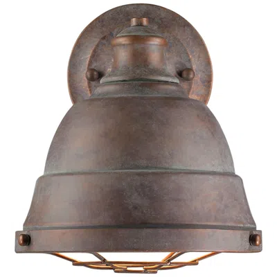 Golden Lighting Bartlett 10 1/4" Industrial Copper Patina Wall Sconce