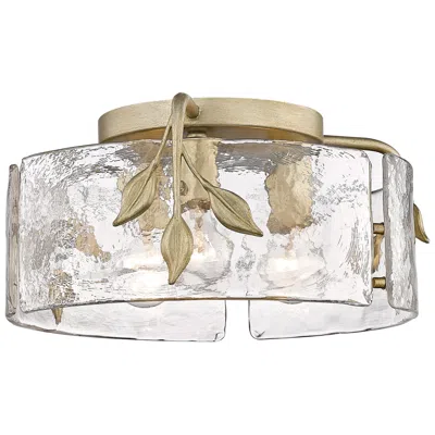 Golden Lighting Calla 15 1/4" Wide White Gold 3-light Ceiling Light