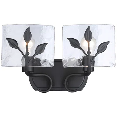 Golden Lighting Calla 8 1/2" High Natural Black 2-light Wall Sconce