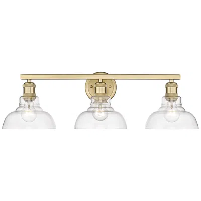 Golden Lighting Carver 27 1/2" Wide Brushed Champagne Bronze 3-light Bath Light