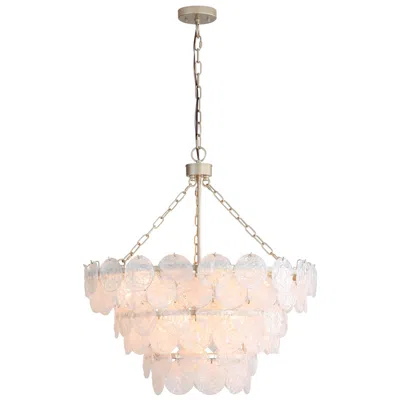 Golden Lighting Cascada 27 1/4" Wide Aegean Silver 3-tiered Pendant Light